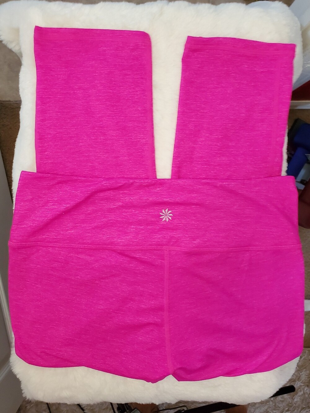 Athleta 19% Lycra Bright Hot Pink Workout Leggings